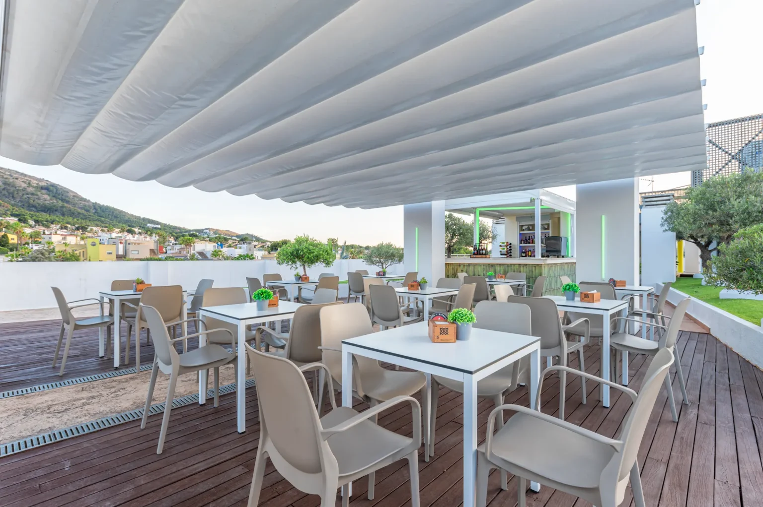 Terraza del hotel Rober Palas - Panda Winter Cup Segunda Edición